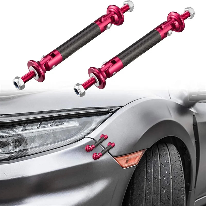 Universal Adjustable Front & Rear Bumper Lip Splitter Support Rods – Carbon & Aluminum Racing Kit