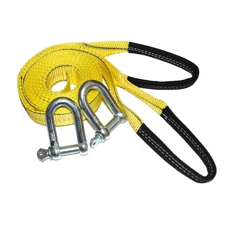 5M High-Strength Nylon Towing Rope with U Hooks & Reflective Light – 8-Ton Capacity