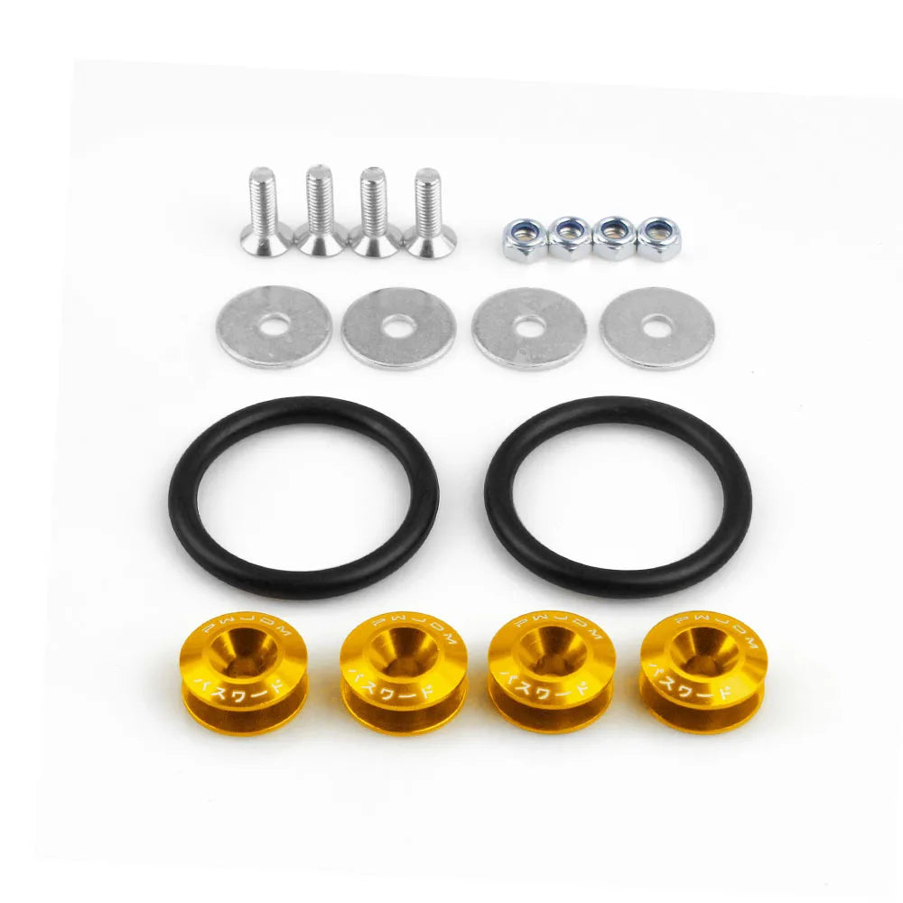 JDM Aluminum Quick Release Fasteners – Fast & Secure Bumper Kit