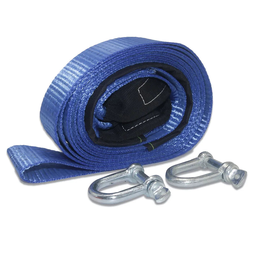 5M High-Strength Nylon Towing Rope with U Hooks & Reflective Light – 8-Ton Capacity