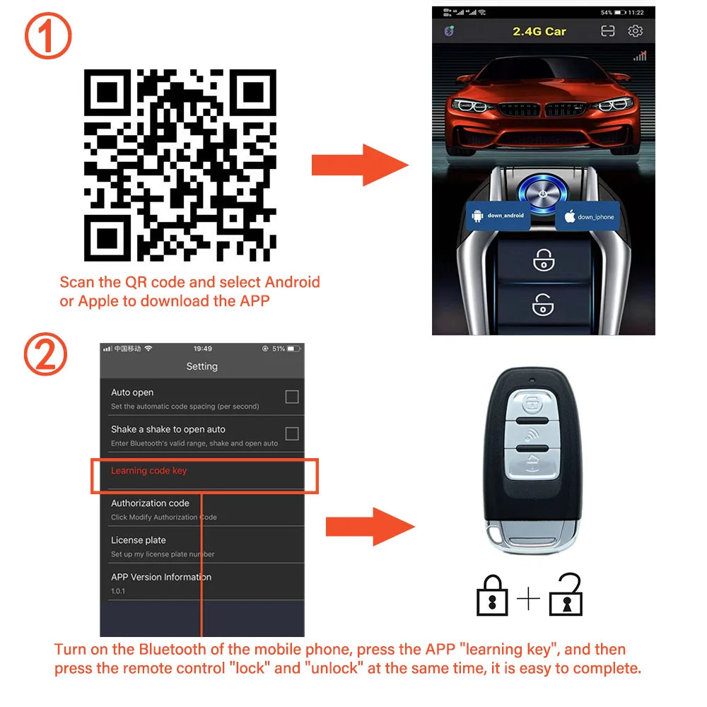 Smart Remote Engine Start & Keyless Entry System – Universal